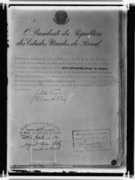 Certificado de naturalização de  Haity Moussatché